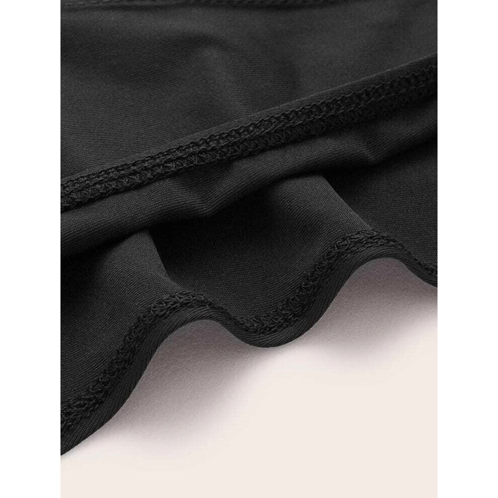 SHEIN Black Long Sleeve Mock Neck Cutout Bodysuit S - Picture 5 of 10